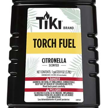 TIKI Citronella Torch Fuel, Easy Pour 128 oz - Outdoor Essential