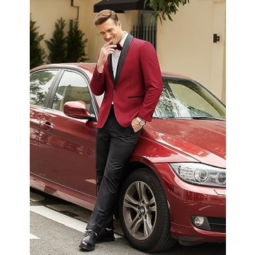 Stylish COOFANDY Tuxedo Jacket for Wedding and Events