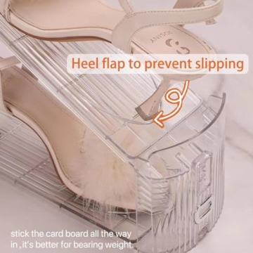 Uni HIMO 12 Pack Adjustable Transparent Shoe Organizer