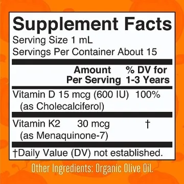 MaryRuth Organics CoComelon Vitamin D3 K2 Liquid Drops for Toddlers | Vitamin K2 D3 Supplement for Kids Ages 1-3 | Calcium Absorption | Strong Bones | USDA Organic | Sugar Free | 15 mL