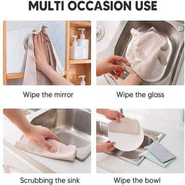 LELEBEAR Nanoscale Cleaning Cloths - Streak-Free Miracle Towels