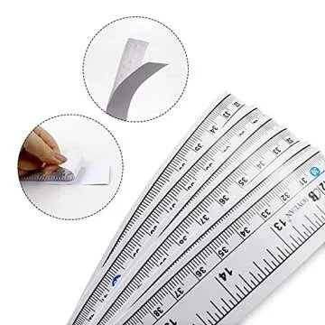 CZWESTC 8 Pcs Self-Adhesive Tape Measure, Workbench Ruler Measuring Tape, Left to Right, 36 Inches 90 cm