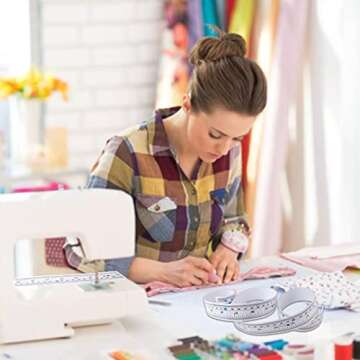 CZWESTC 8 Pcs Self-Adhesive Tape Measure, Workbench Ruler Measuring Tape, Left to Right, 36 Inches 90 cm