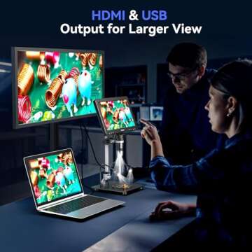 TOMLOV DM9 Max HDMI Digital Microscope 1500X for Adults