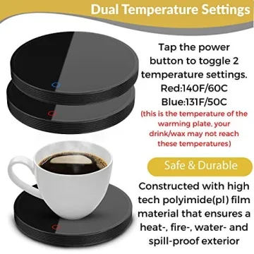 Electric Coffee Mug Warmer 2-Settings Up to 140°F