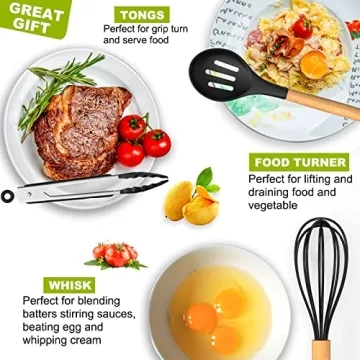 Umite Chef 36pcs Silicone Kitchen Utensils Set Heat Resistant