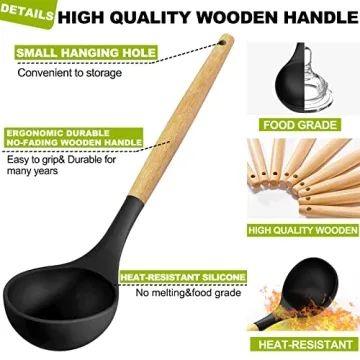 Umite Chef 36pcs Silicone Kitchen Utensils Set Heat Resistant