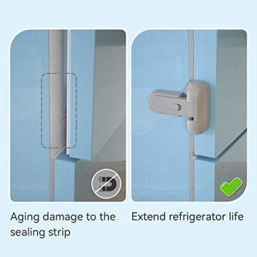 Childproof Safety Fridge Lock - 2 Pack Grey