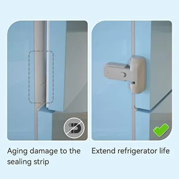 Childproof Safety Fridge Lock - 2 Pack Grey