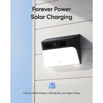 Eufy Solar Security Wall Light Cam - 2K, No Fees