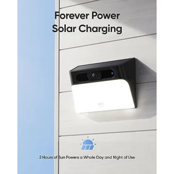 Eufy Solar Security Wall Light Cam - 2K, No Fees