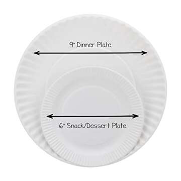 Hygloss Products Paper Plates - Uncoated White Plate - Use for Foodware, Events, Activities, Crafts Projects and More - Environmentally Friendly - Recyclable and Disposable - 6-Inches - 100 Pack