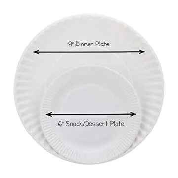 Hygloss Products Paper Plates - Uncoated White Plate - Use for Foodware, Events, Activities, Crafts Projects and More - Environmentally Friendly - Recyclable and Disposable - 6-Inches - 100 Pack