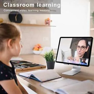 Tablet Stand Holder Adjustable New iPad Pro Stand Desktop Stand Holder Compatible with iPad Air 4/Mini New iPad pro (Silver)