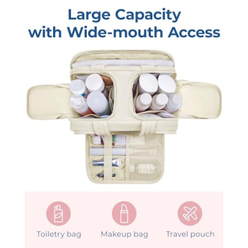 BAGSMART Travel Toiletry Bag for Organized Travel Essentials