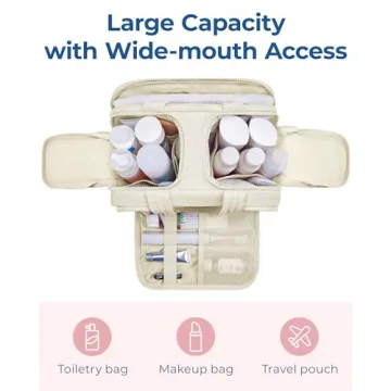 BAGSMART Travel Toiletry Bag for Organized Travel Essentials