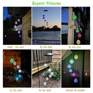 Kwaiffeo Solar Disco Ball for Garden Patio Outdoor Decor, Lovely Color Changing Lights, Birthday Gifts for Women, Gifts for Mom Grandma Teacher