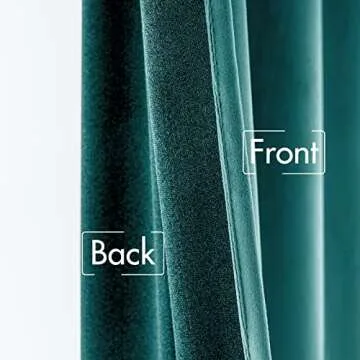 MIULEE Teal Velvet Curtains - Luxurious Blackout Drapes 108in