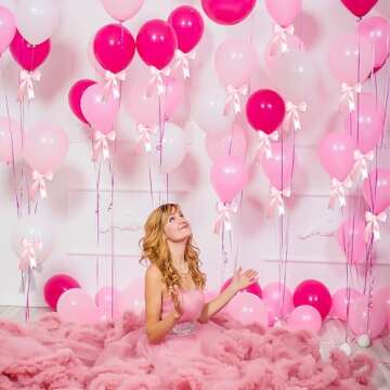 2Rolls/50Yards 1 Inch Pink Ribbon Pink Satin Ribbon Valentines Ribbon for Gift Wrapping Flower Bouquet Wedding Party Graduate Valentine's Day Mother's Day Decorations