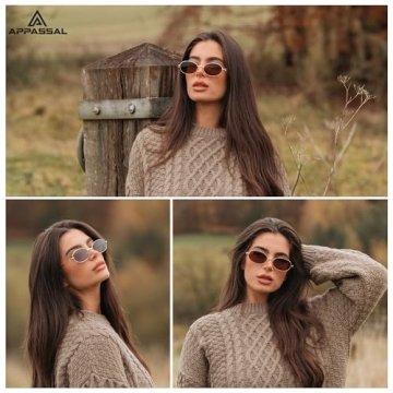 Trendy 90s Oval Sunglasses for Men and Women - Appassal AP3662
