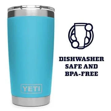 YETI Rambler 20 oz Tumbler in Reef Blue for All Beverages