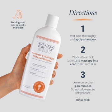 Antiseptic Antifungal Medicated Shampoo for Dogs Cats