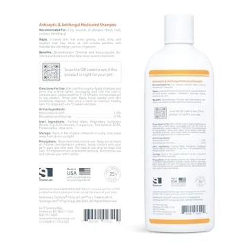 Antiseptic Antifungal Medicated Shampoo for Dogs Cats
