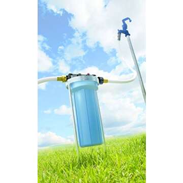 Camco Evo RV Water Filter - Features Granulated Activated Carbon for Bacteria Control & a Replaceabl...