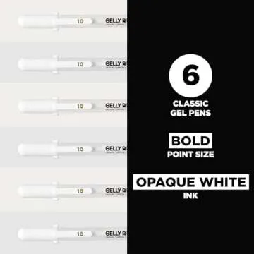 Sakura Gelly Roll White Ink Pens for Art and Journaling