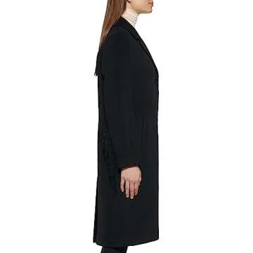 Stylish Kenneth Cole Women's Wool Fringe Coat