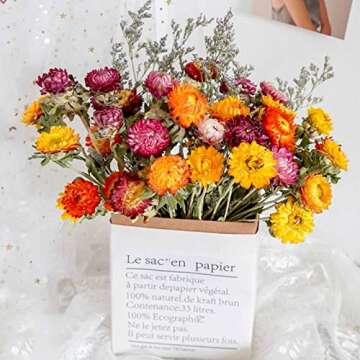 Natural Dried Flowers Bouquet for Weddings and Home Decor