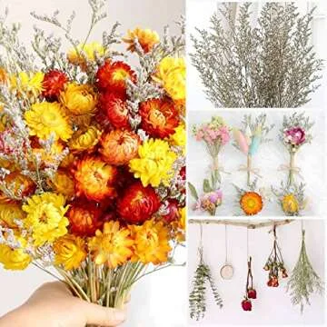 Natural Dried Flowers Bouquet for Weddings and Home Decor