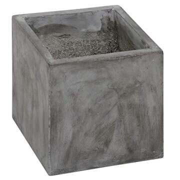 Stylish 8 Inch Concrete Planter for Home and Garden