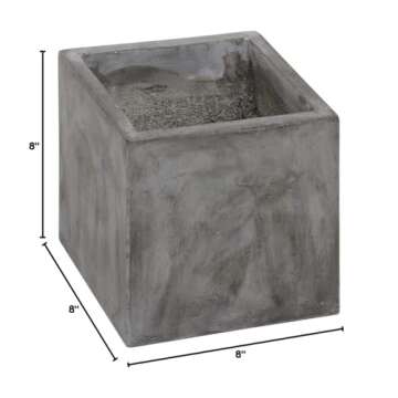 Stylish 8 Inch Concrete Planter for Home and Garden