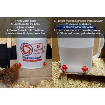 Cruzadel 12 Pack - Horizontal Side Mount Automatic Poultry Nipples - Drinker Waterer for Chicken or Quail