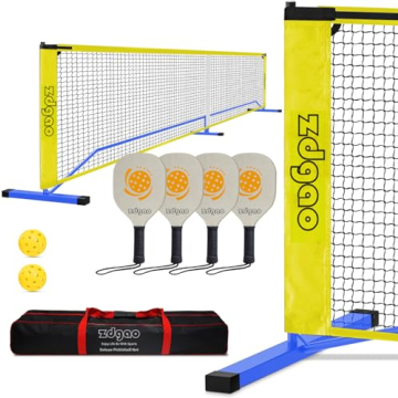 Zdgao Pickleball Set with Net - Complete Portable Outdoor Set for Driveway and Backyard