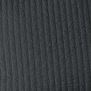 Levtex Home - Cross Stitch Quilt Set - 100% Cotton - Full/Queen Quilt (88x92in.) + 2 Standard Shams (26x20in.) - Charcoal Quilt with Matching Stitching