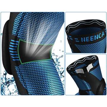 NEENCA Knee Brace for Women & Men, Medical Knee Support with Patella Pad & Side Stabilizers, Knee Compression Sleeve for Knee Pain, Meniscus Tear, ACL, Joint Pain, Runner, Workout - FSA/HSA Eligible