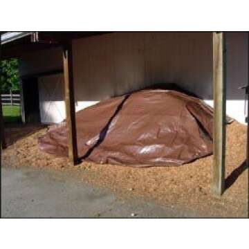 16x20 Multi-Purpose Brown/Green Medium Duty DRY TOP Poly Tarp (16'x20')