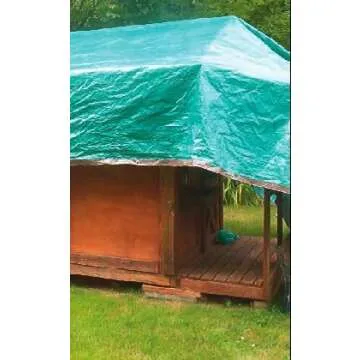 16x20 Multi-Purpose Brown/Green Medium Duty DRY TOP Poly Tarp (16'x20')