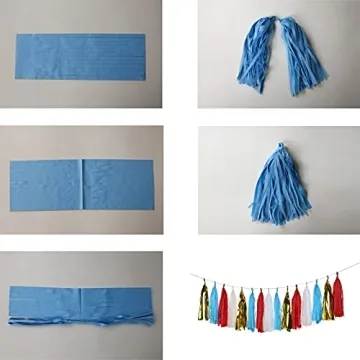 Guzon 20 Watermelon Party Tassel Garland DIY Kit