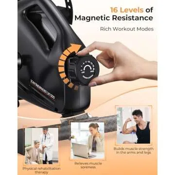 YOSUDA Under Desk Bike Pedal Exerciser, Mini Bike with Bluetooth Portable Foot Cycle Arm & Leg Peddler Machine with 2 Resistance Bands & Non-Slip Mat