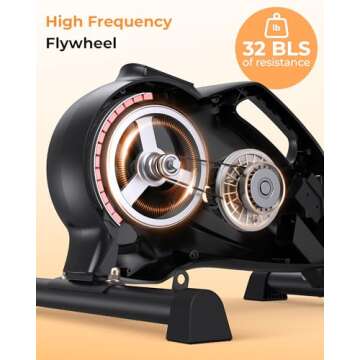 YOSUDA Under Desk Bike Pedal Exerciser, Mini Bike with Bluetooth Portable Foot Cycle Arm & Leg Peddler Machine with 2 Resistance Bands & Non-Slip Mat