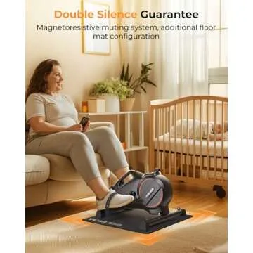 YOSUDA Under Desk Bike Pedal Exerciser, Mini Bike with Bluetooth Portable Foot Cycle Arm & Leg Peddler Machine with 2 Resistance Bands & Non-Slip Mat