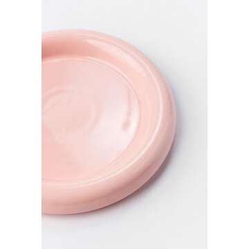 Generic Chubby Ceramic Minimalist Aesthetic Tableware Kitchenware Plates in pink, medium, SJ1957