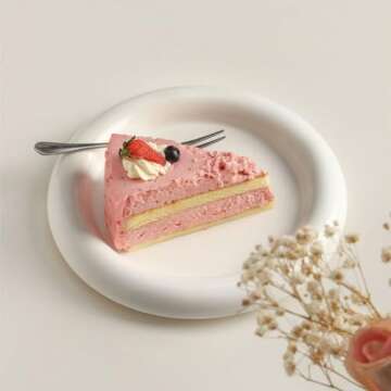 Generic Chubby Ceramic Minimalist Aesthetic Tableware Kitchenware Plates in pink, medium, SJ1957