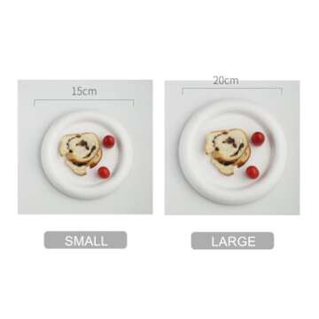 Generic Chubby Ceramic Minimalist Aesthetic Tableware Kitchenware Plates in pink, medium, SJ1957