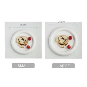Generic Chubby Ceramic Minimalist Aesthetic Tableware Kitchenware Plates in pink, medium, SJ1957