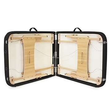 Saloniture Basic Portable Folding Massage Table - Black