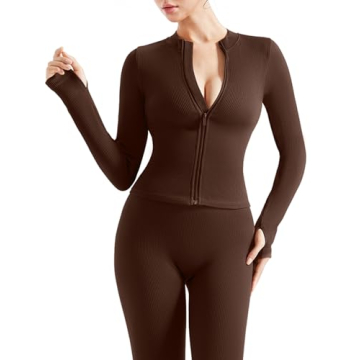 SUUKSESS Women 2 Piece Seamless Ribbed Workout Set